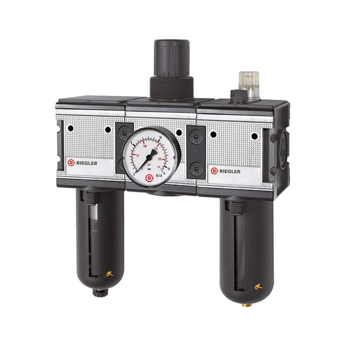 RIEGLER Service unit 3-part »multifix«, Protective cage, Size 4, G 3/4