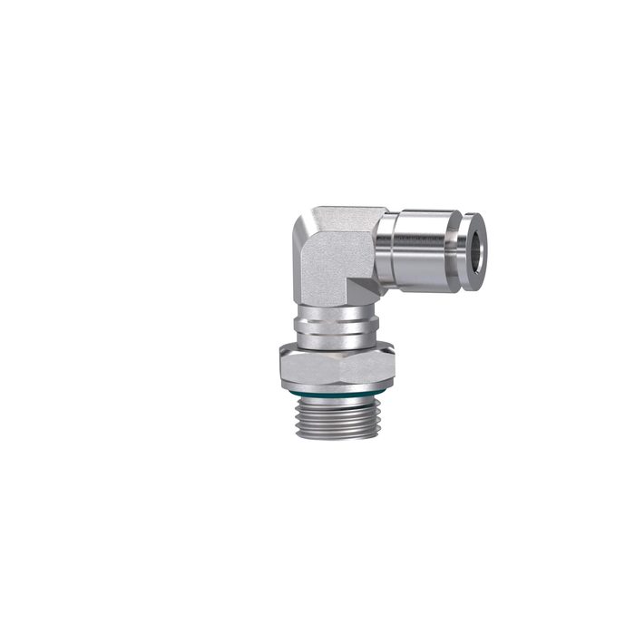 RIEGLER Push-in L-fitting, rotating, G 1/4 o., for hose exterior Ø 6 mm