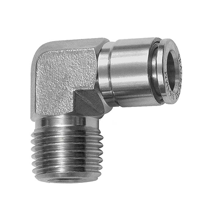 RIEGLER Push-in L-fitting, R 1/4 o., for hose exterior Ø 8, ES 1.4404