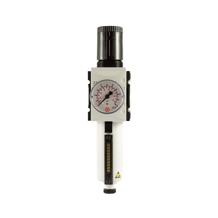 RIEGLER Filter regulator »FUTURA«, Metal, Size 2, G 1/2, 0.2-4 bar, Semi