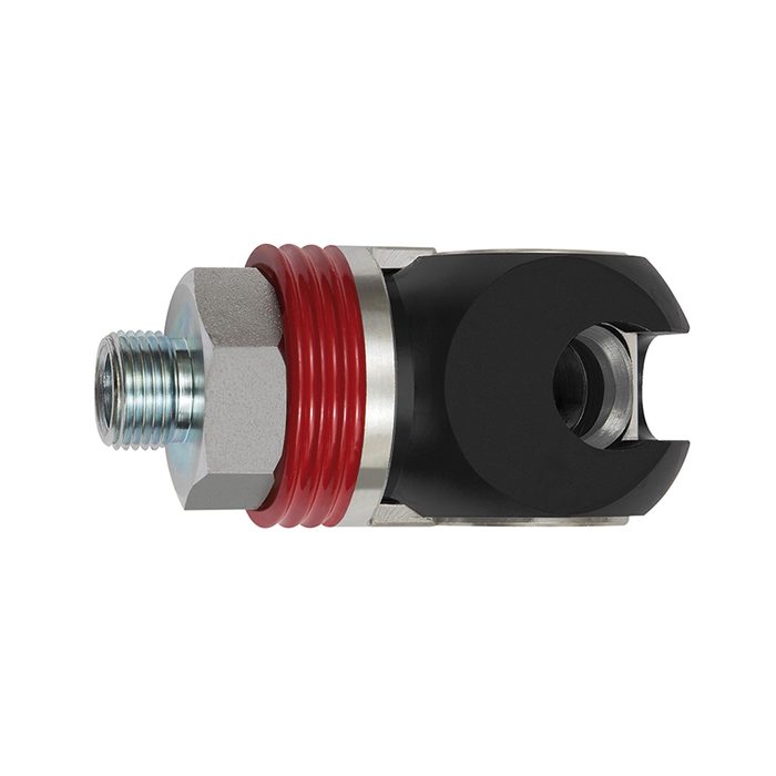 RIEGLER Swing safety coupling I.D. 11, ISO 6150 C, Steel, G 1/2 ET
