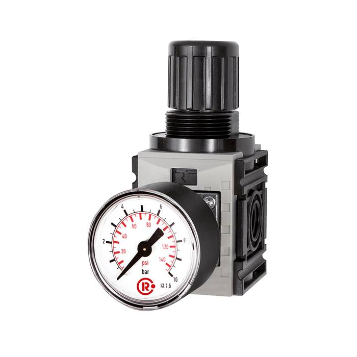 RIEGLER Druckregler, d. DV »FUTURA-mini«, Standardmano., G 1/4, 0,5-8 bar