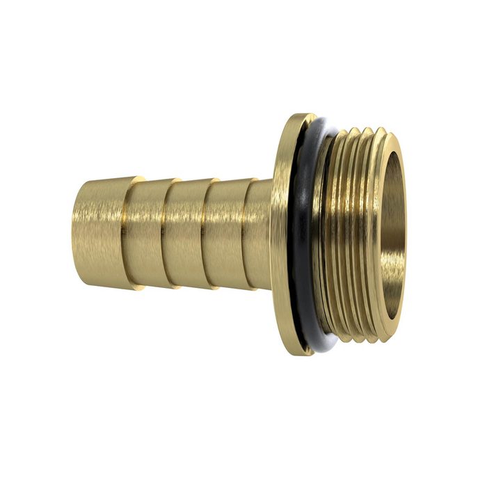 RIEGLER 1/3 Schlauchverschr. G1/2x13, mit NBR O-Ring, mit Bund, MS blank