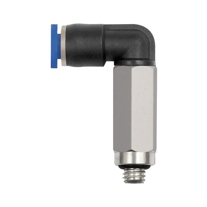 RIEGLER L-Steckverschraubung »Blaue Serie« mini, lang, drehbar, G 1/8