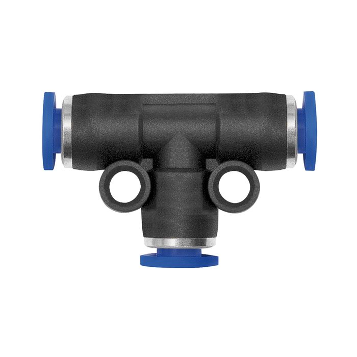 RIEGLER Push-in T-connector »Blue Series« mini, for hose exterior Ø 4 mm