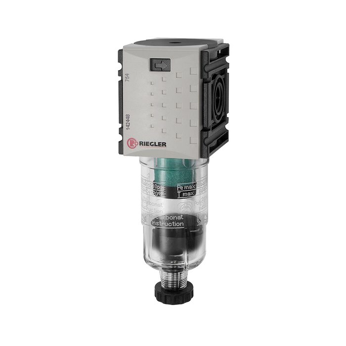 RIEGLER Mikrofilter »FUTURA-mini« mit PC-Behälter, BG 0, G 1/4, HA