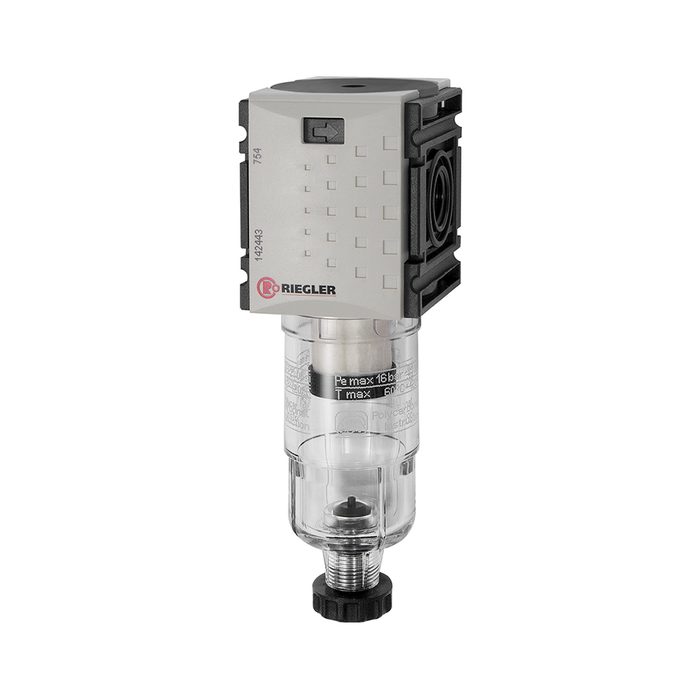 RIEGLER Pre-filter »FUTURA-mini« with PC container, 0.3 µm, Size 0, G 1/4