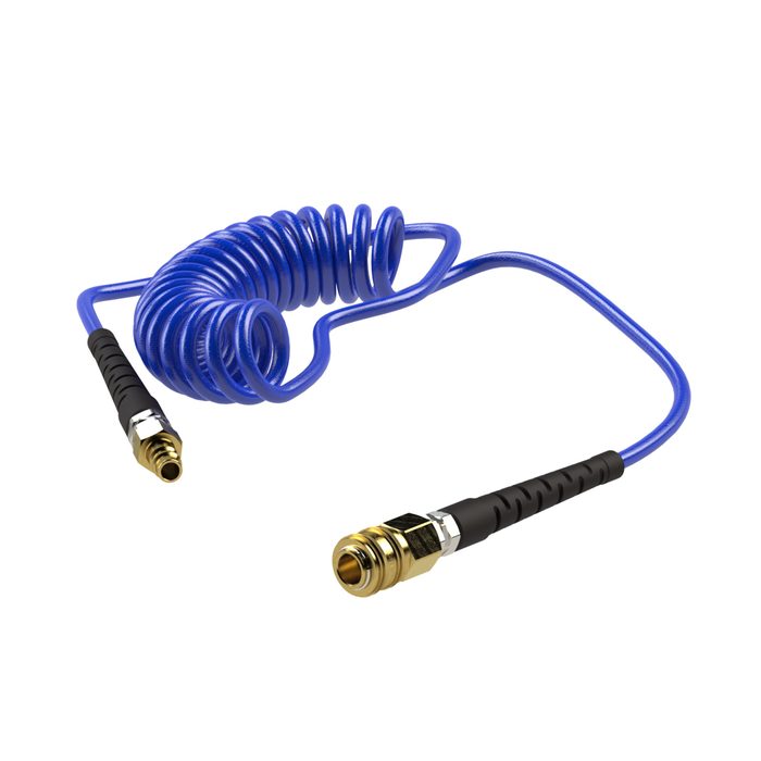 RIEGLER Spiral hose coupling set, Standard, PU, Hose Ø 8x5, Length 3.0 m