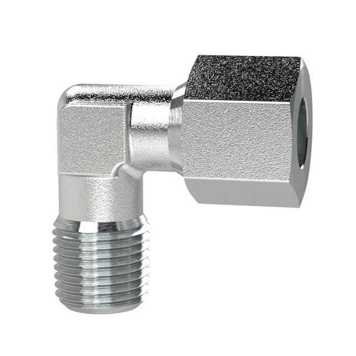 RIEGLER Male elbow, M10x1.0o., Pipe exterior Ø6, galvanised steel