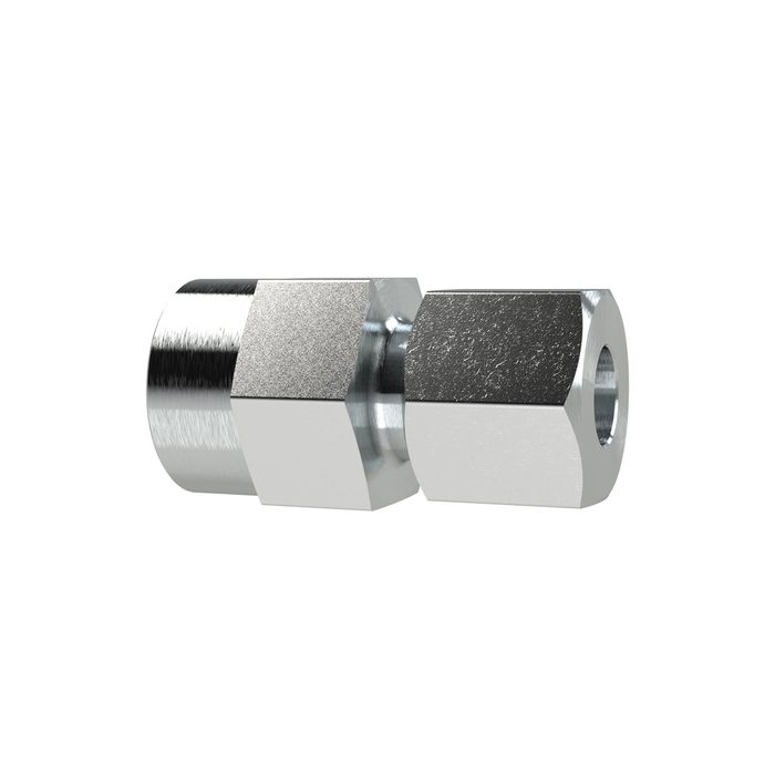 RIEGLER Pressure gauge fitting G 1/4 i., Pipe ext. Ø 4, galvanised steel