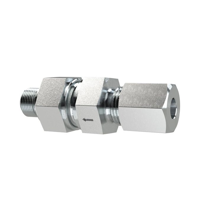 RIEGLER Non-return valve, G1/2o., Pipe ext. Ø15, PN max.250, galv. steel