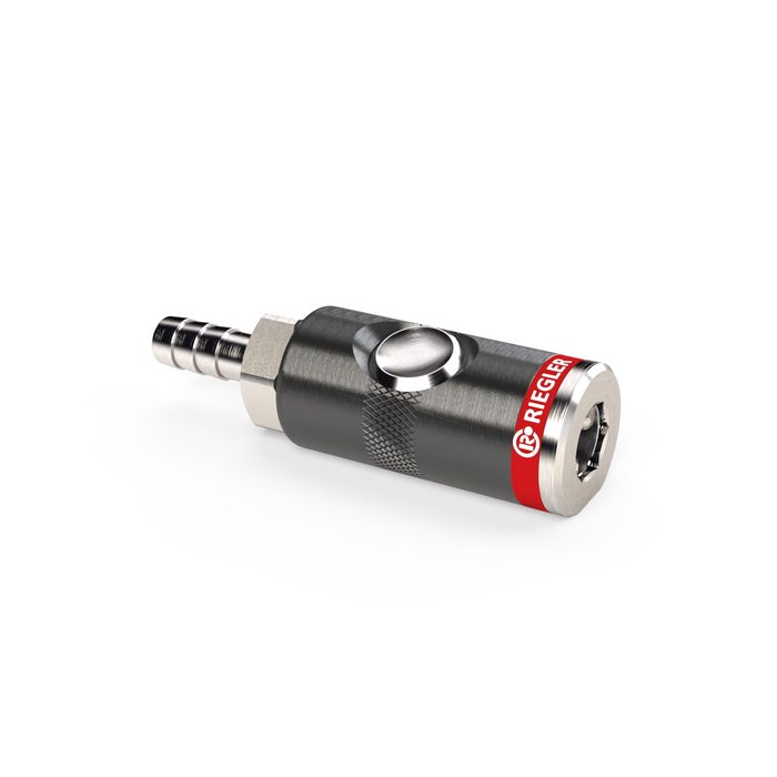 RIEGLER Push-button safety coupling NW 7,4, LW10