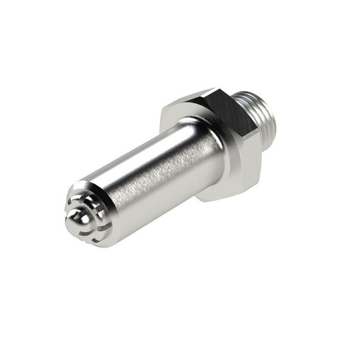 RIEGLER Low-noise round nozzle, M12x1.25, aluminum, nozzle outer diameter 12.5 mm