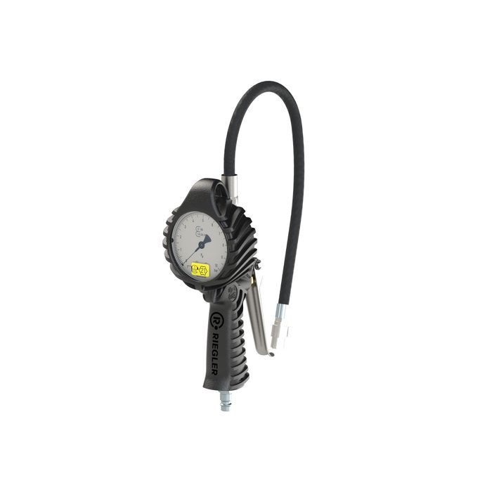 RIEGLER Stand.-Handreifenfüllmesser QS, Mano Ø 80 mm, geeicht, 0 - 12 bar