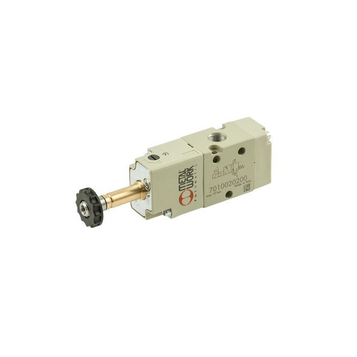 RIEGLER 3/2-Wegeventil, elektropneumatisch, monostabil, G 3/8, NC