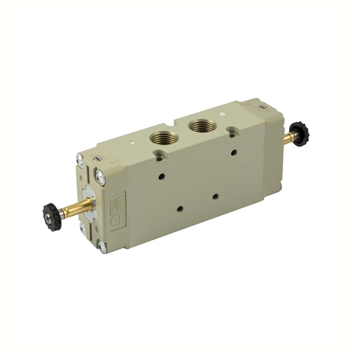 RIEGLER 5/2-way valve, electropneumatic, bistable, G 1/2