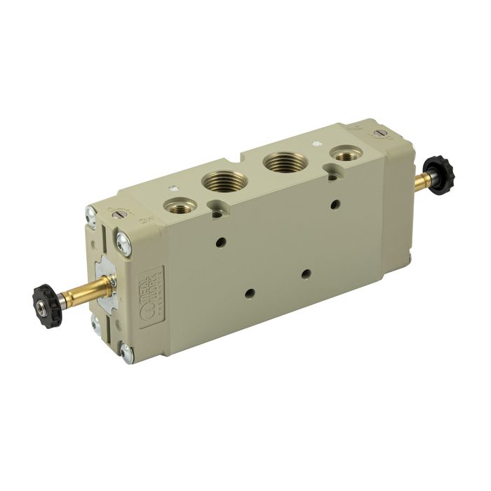 RIEGLER 5/2-way valve, electropneumatic, ext. control air, bistable, G 1/2