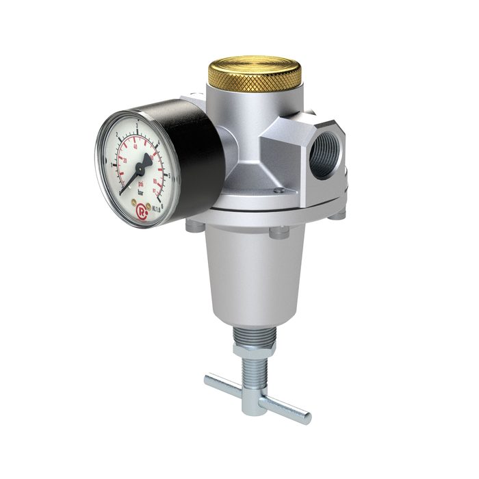 RIEGLER Konstant-Druckregler inkl. Manometer, BG 3, G 1/2, 0,5 - 16 bar