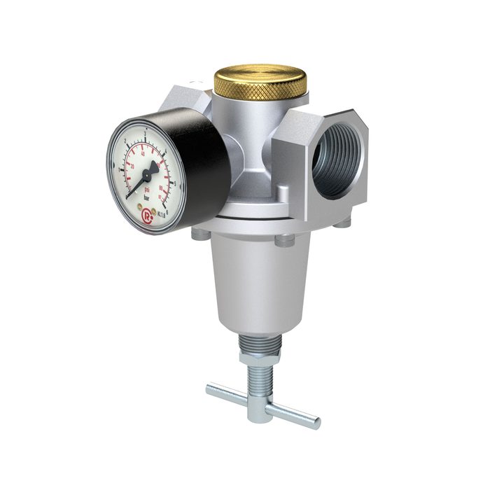 RIEGLER Konstant-Druckregler inkl. Manometer, BG 3, G 1, 0,5 - 10 bar