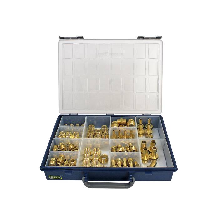 RIEGLER assortment box, brass turned parts