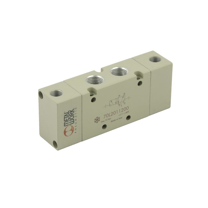 RIEGLER 5/2-Wegeventil Tieftemp., pneumatisch, bistabil, Anschluss G 1/4