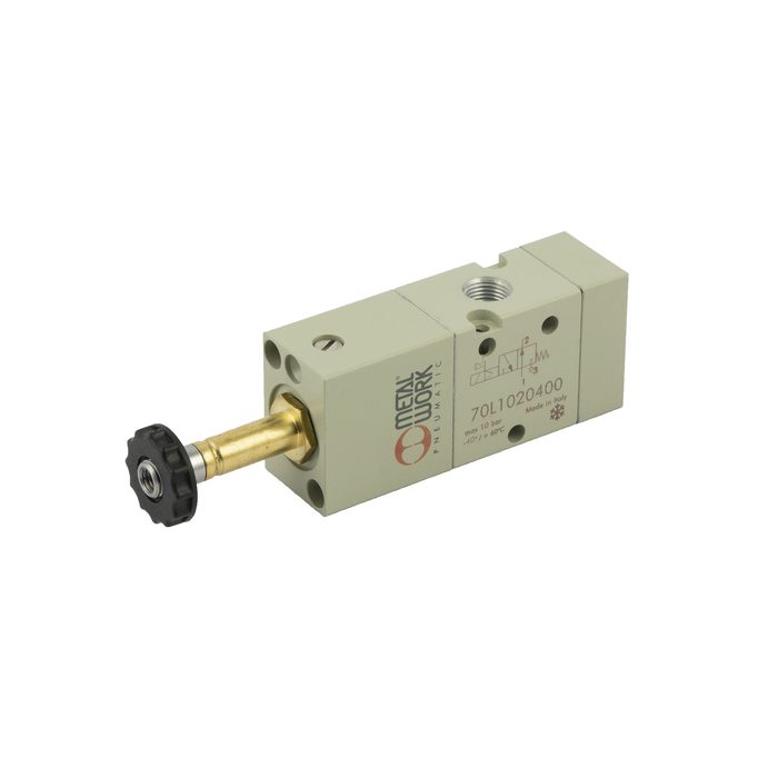 RIEGLER 3/2-way valve, cryogenic, electropneumatic, monostable, G 1/8, NO