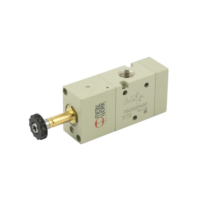 RIEGLER 3/2-way valve, cryogenic, electropneumatic, monostable, G 1/4, NC