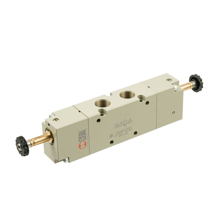 RIEGLER 5/2-way valve, cryogenic, electropneumatic, bistable, G 3/8