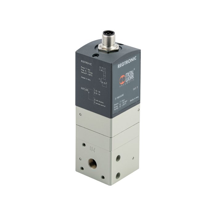 RIEGLER precision prop. pressure regulator REGTRONIC, G 1/4, remote-controlled, IO-Link