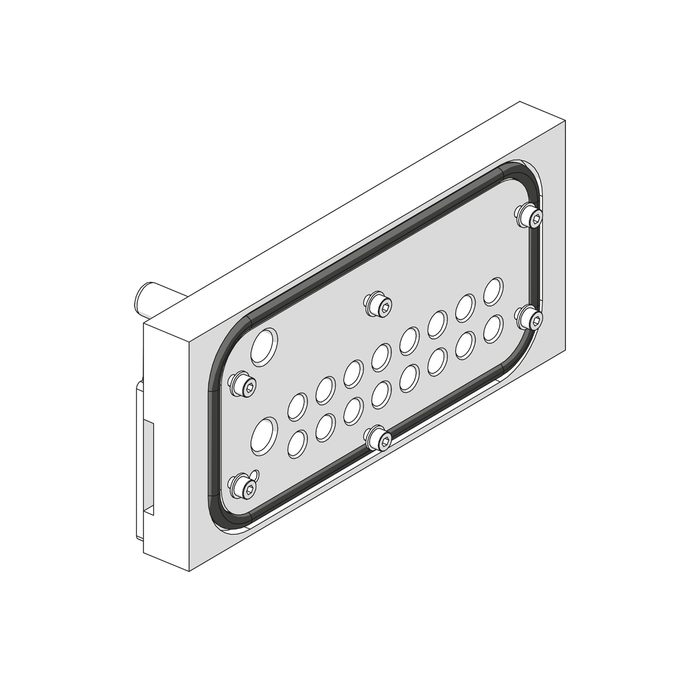 RIEGLER Montagesatz Spritzbereich EB 80, für 3-8 Positionen, Aluminium