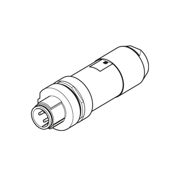 RIEGLER M12 plug 0°, for Ethernet, 4-pin, D-coded