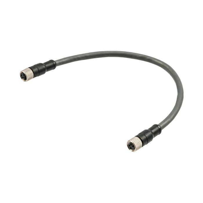 RIEGLER adapter cable, M8 socket 0° / M8 socket 0°, 4-pin, 200 mm