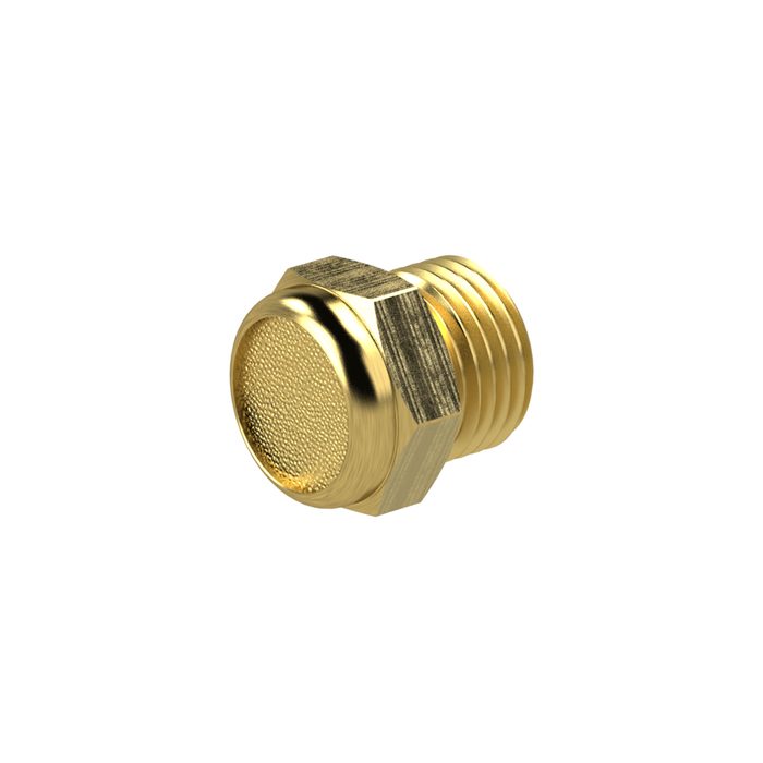 RIEGLER sintered bronze silencer "multifix"/"FUTURA", flat, G 1/4 a.