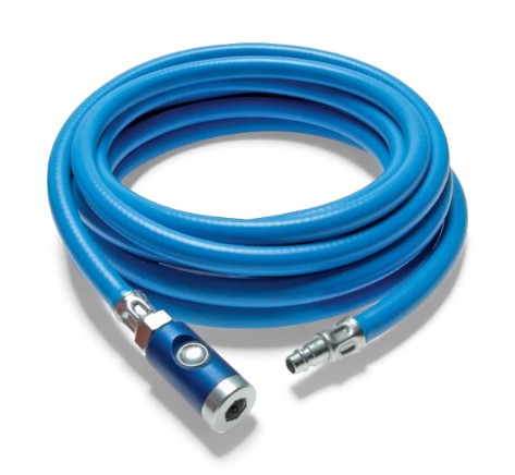 Compressed air hose 9 (3/8") × 14.5 mm - 5 m - Safety version with push-button safety coupling