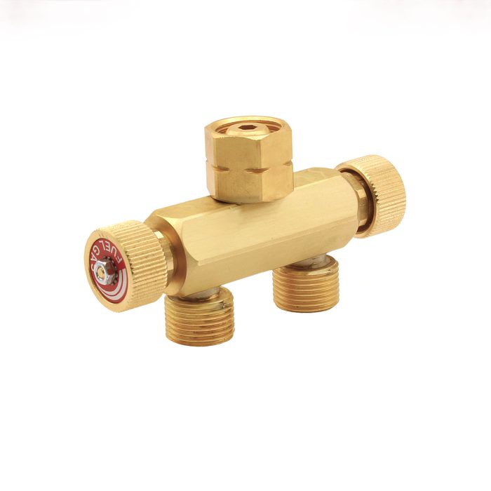 RIEGLER manifold, acetylene, G 3/8 LH, without hose nozzles
