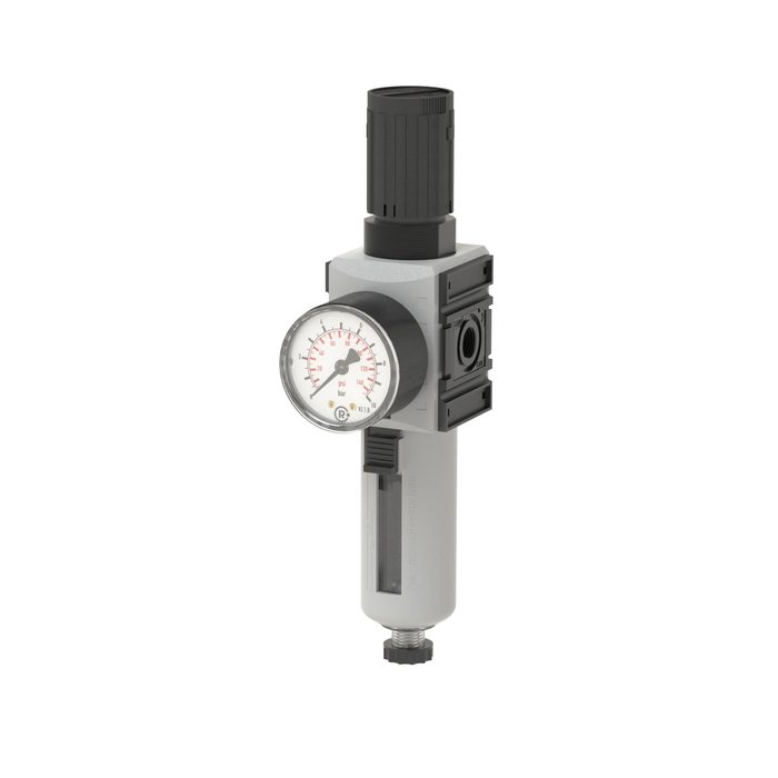 Riegler Filter regulator »FUTURA«, PC, Size 1, G 1/4, 0.1-2 bar, Semi a.