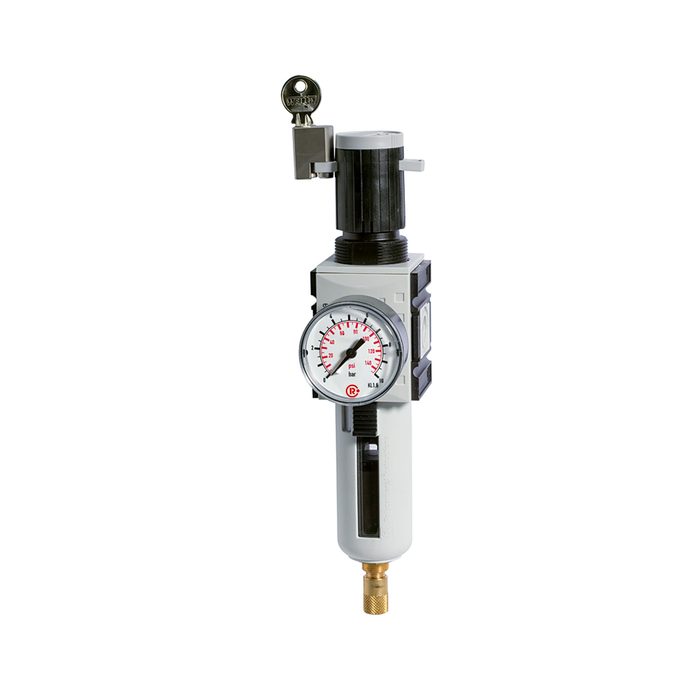 [151785] RIEGLER Filterregler »FUTURA«, PC, SK, Mano, BG 1, G 1/4, 0,1-2 bar, VA