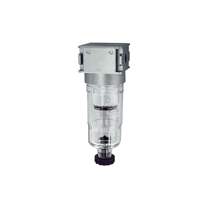 RIEGLER Vorfilter »multifix-mini«, mit PC-Behälter, 0,3 µm, BG 0, G 1/4