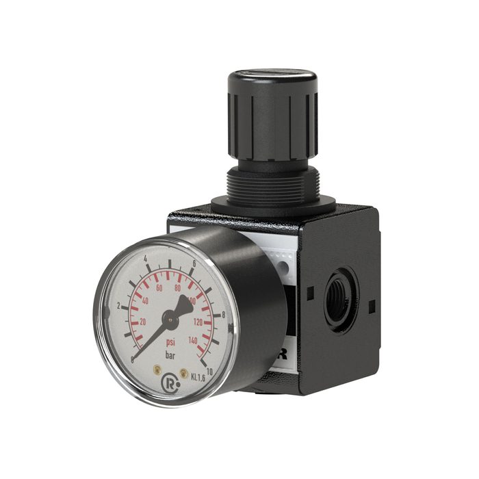 [100450] RIEGLER Druckregler durchg. Druckvers. »multifix« BG 1, G 1/4, 0,5-10 bar