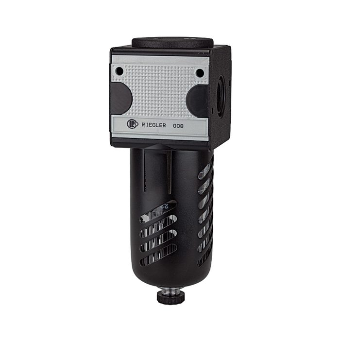 RIEGLER Vorfilter »multifix« PC-Behälter, Schutzkorb, 0,3 µm, BG 1, G 1/4