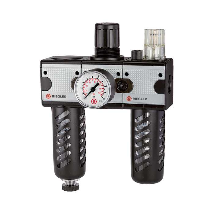 RIEGLER Service unit 3-part »multifix«, Protective cage, Size 3, G 3/4