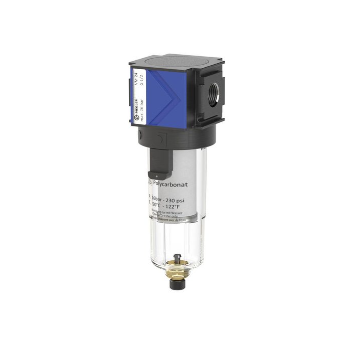 RIEGLER Microfilter »variobloc« with PC container, 0.01 µm, Size 2, G 1