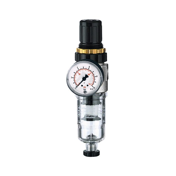 [100781] RIEGLER Filter regulator »Standard-mini« with PC container, 5 µm, G 1/8