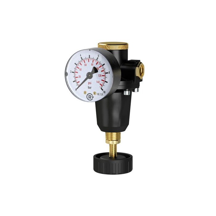 RIEGLER Konstantdruckregler inkl. Manometer, BG 2, G 1/2, 0,5 - 10 bar