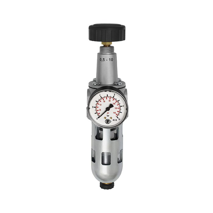 RIEGLER Filterregler »Standard«, PC-Behälter und Schutzkorb, BG 1, G 3/8