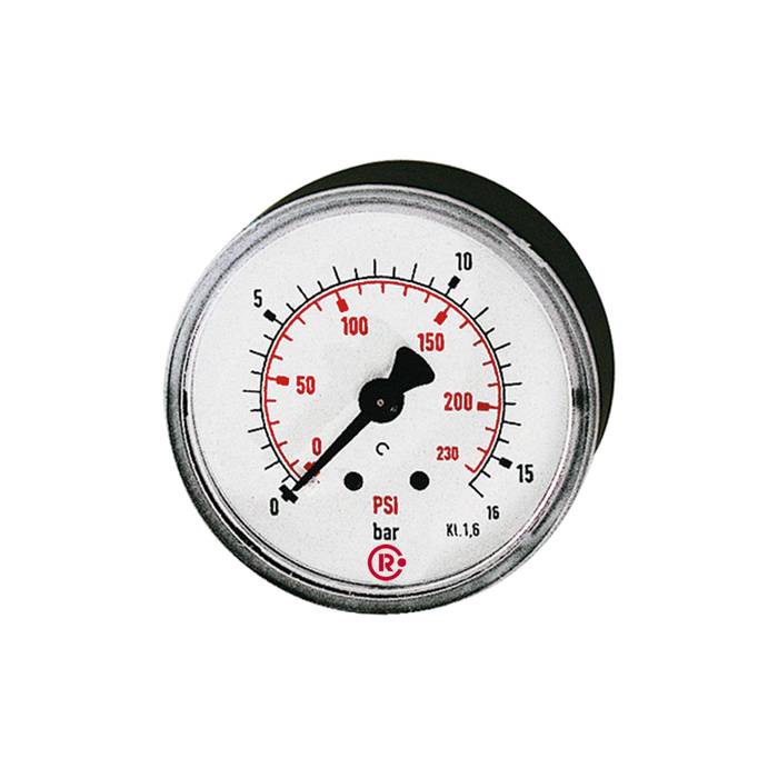 RIEGLER Standardmano, Kunststoff, G 1/4 hinten, 0 - 2,5 bar/36 psi, Ø 63