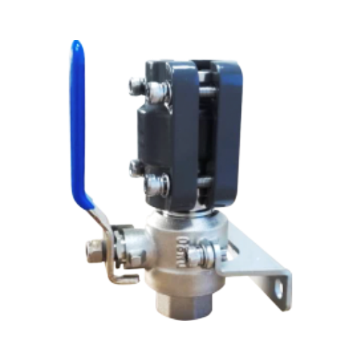 AIRpipe Abschliessbar Kugelhahn, DN40-BSP 1 1/2" Innengewinde, Mit Wandhalterung