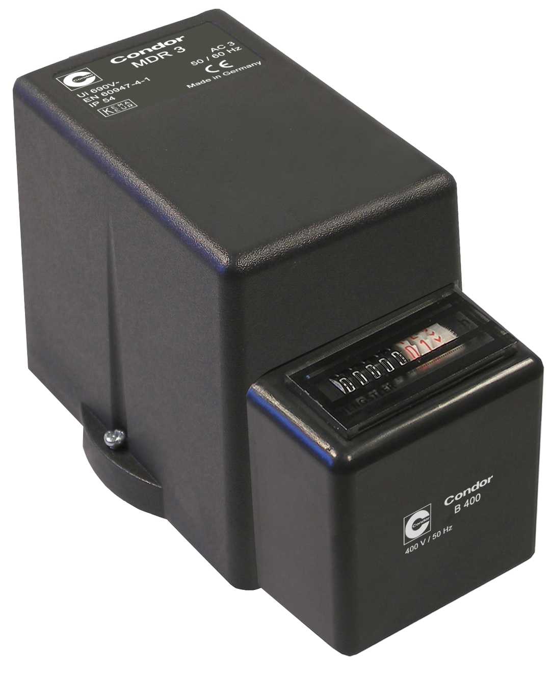 Condor Betriebsstundenzähler und Haube H3-B 400 für MDR 3, 400 V / 50 Hz