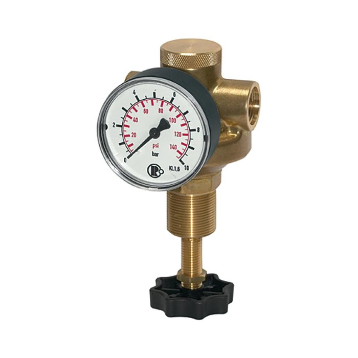 [101309] RIEGLER Druckregler für Wasser, inkl. Manometer, G 1/2, 0,5 - 6 bar