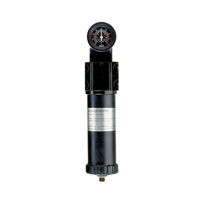 RIEGLER Aktivkohlefilter mit Differenzdruckmanometer, 0,005 mg/m³, G 2